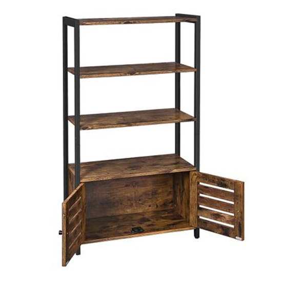 Helotes Wooden Storage With Shelves In Rustic Brown Sale