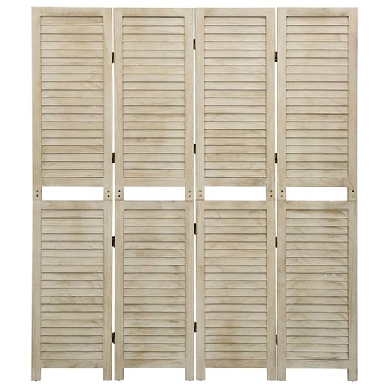 Helsa Wood Paulownia 4 Panels 140cm x 165cm Room Divider_2