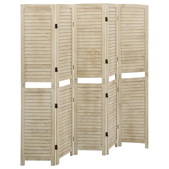 Photo of Helsa wood paulownia 5 panels 175cm x 165cm room divider