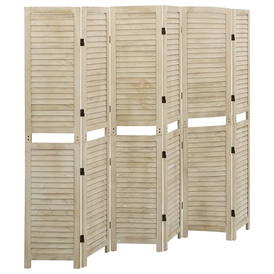 Helsa Wood Paulownia 6 Panels 210cm x 165cm Room Divider
