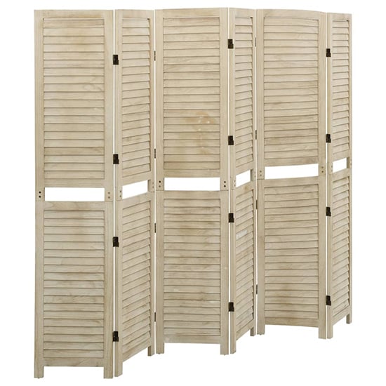 Product photograph of Helsa Wood Paulownia 6 Panels 210cm X 165cm Room Divider from Furniture in Fashion