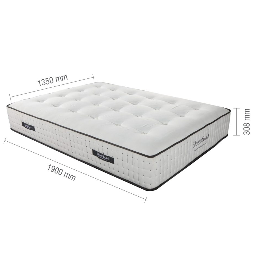 Helsinki Fabric Double Mattress In White