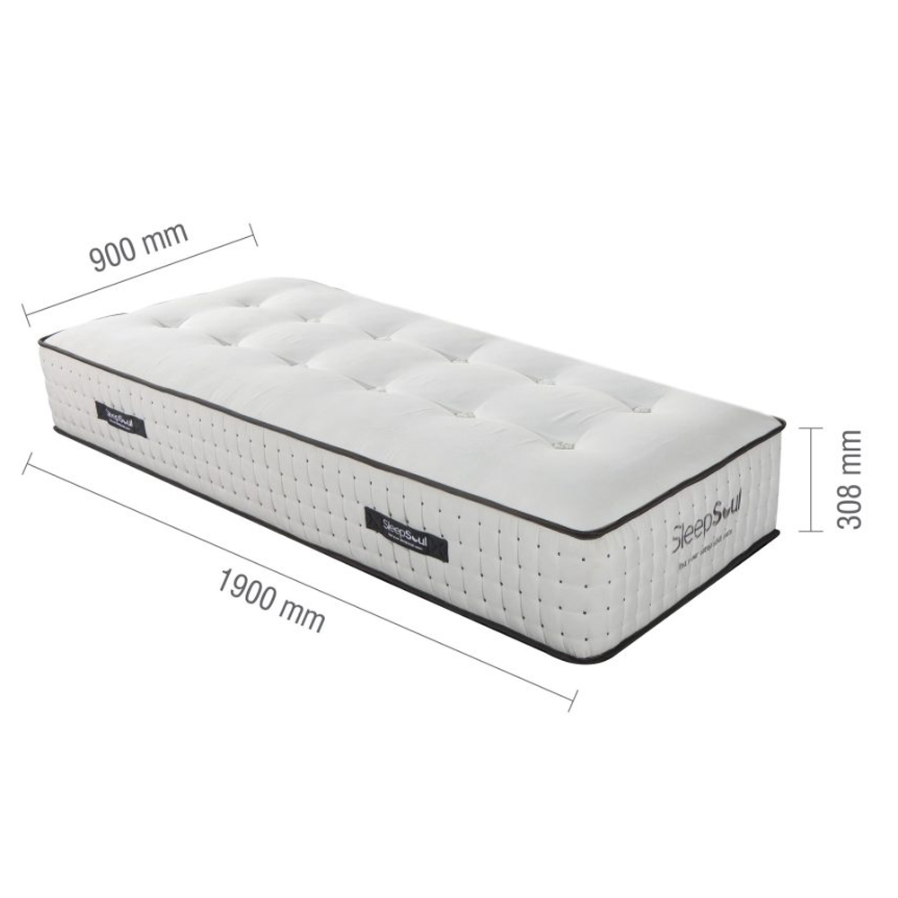 Helsinki Fabric Single Mattress In White