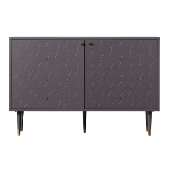 Helston Wooden Storage Cabinet With 2 Doors In Grey