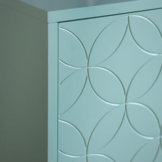 Helston Wooden Storage Cabinet With 2 Doors In Mint