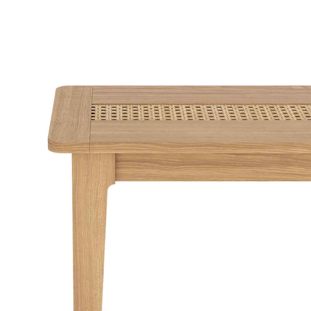 Helvane Solid Wood Dining Bench in Oak
