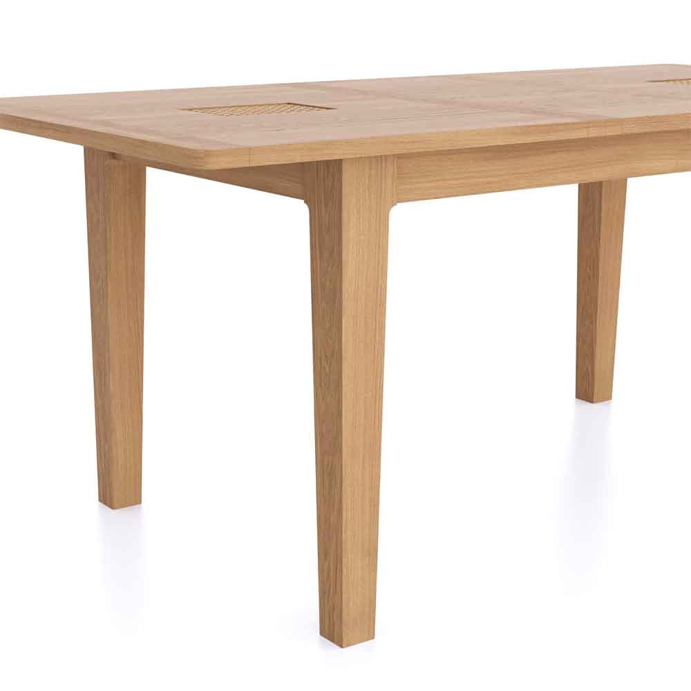 Helvane Solid Wood Extending Dining Table in Oak