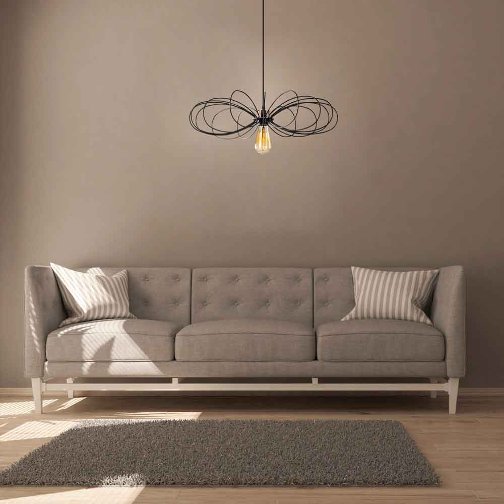 Hemdem Metal Ceiling Pendant Light in Black