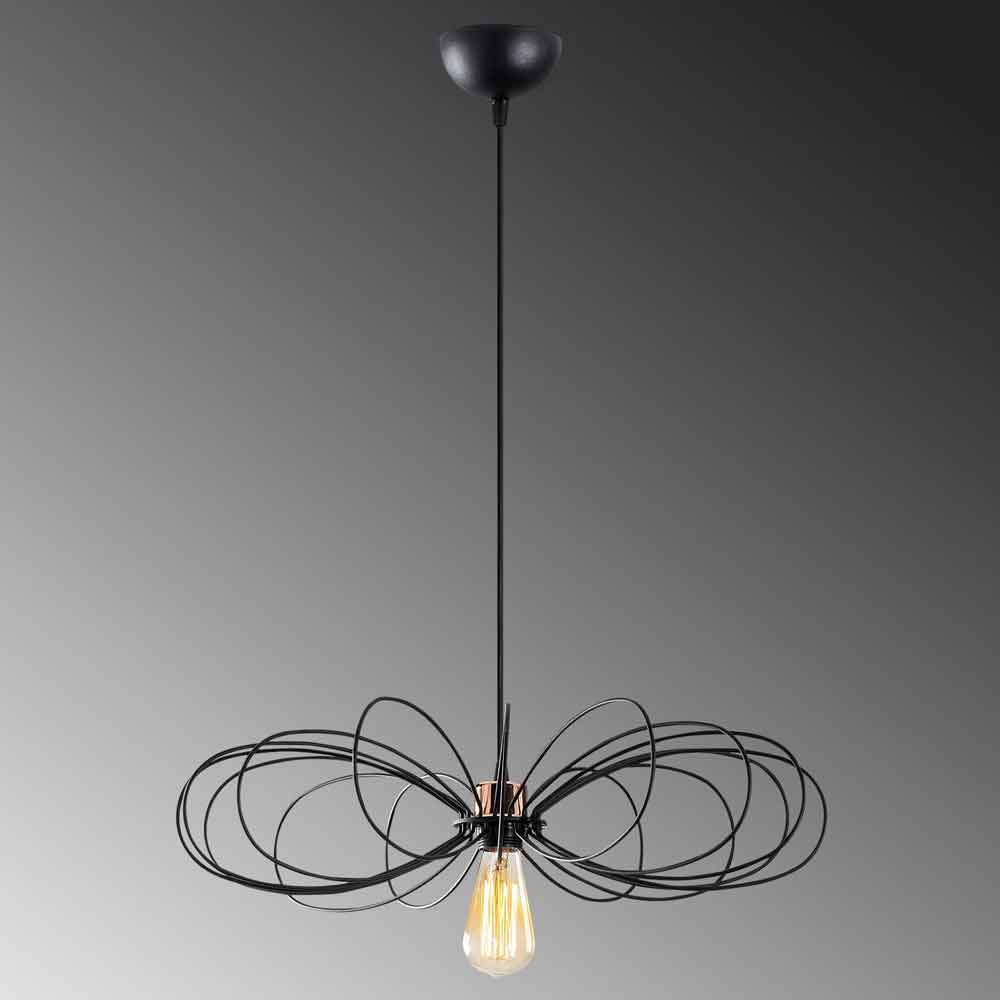Hemdem Metal Ceiling Pendant Light in Black
