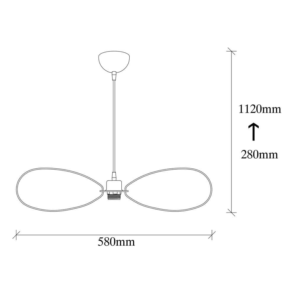 Hemdem Metal Ceiling Pendant Light in Black