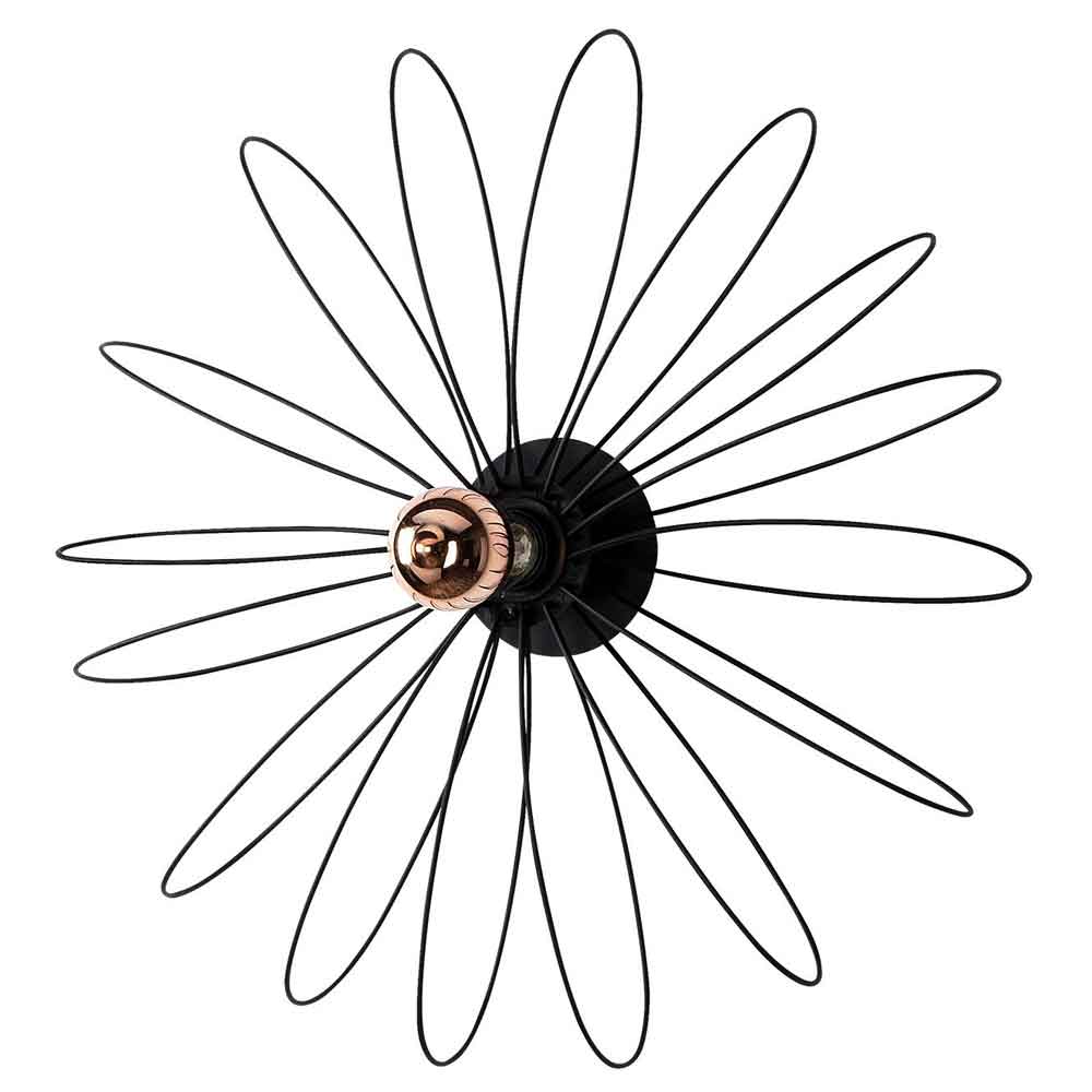 Hemdem Metal Wall Lamp in Black