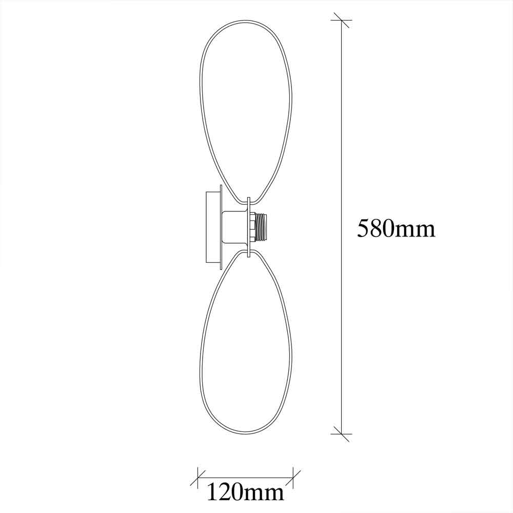 Hemdem Metal Wall Lamp in Black
