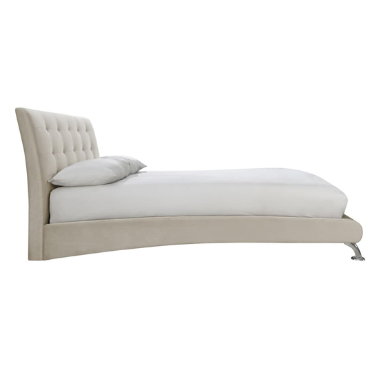 Hemlock Fabric Upholstered Small Double Bed In Warm Stone_4