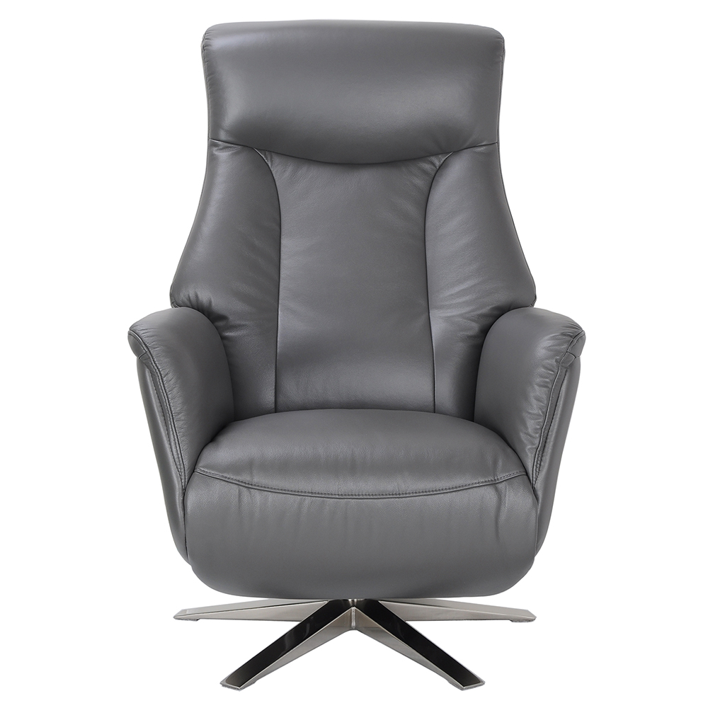 Hendon Leather Electric Recliner Chair In Iron