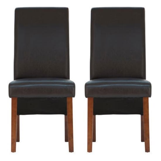 Henley Dark Brown Leather Dining Chair, Rustic Brown Leather Dining Chairs