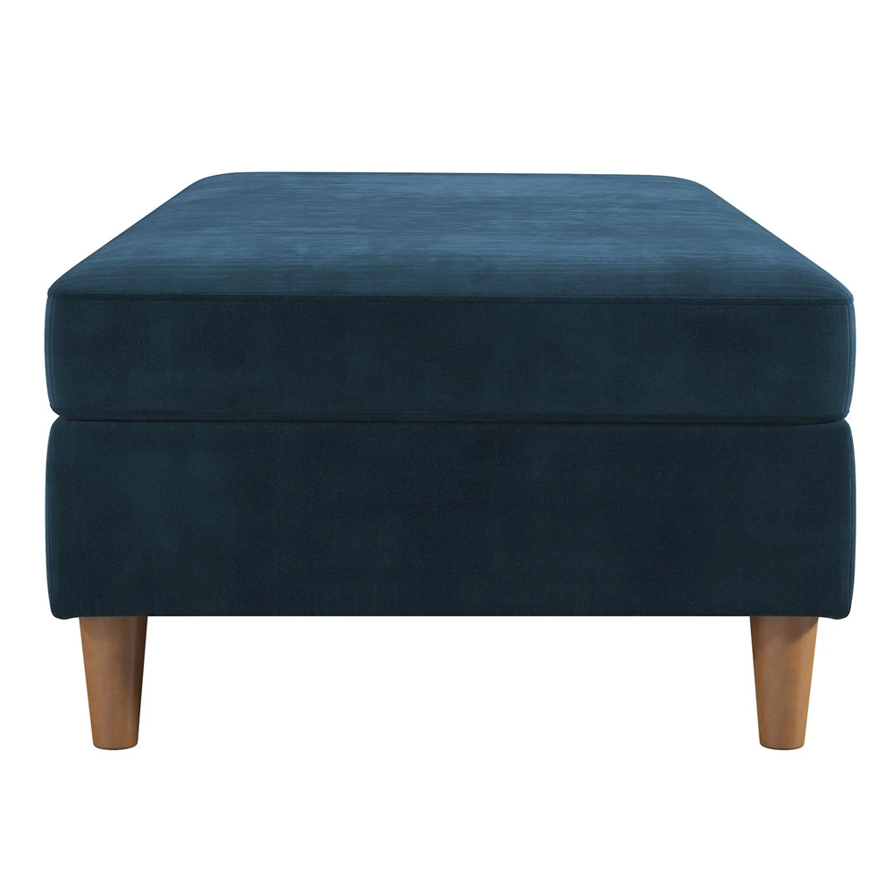 Henley Fabric Ottoman Storage in Blue