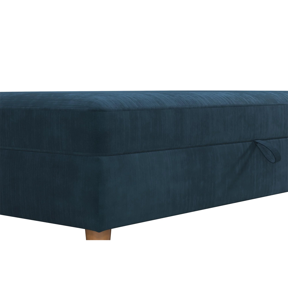 Henley Fabric Ottoman Storage in Blue