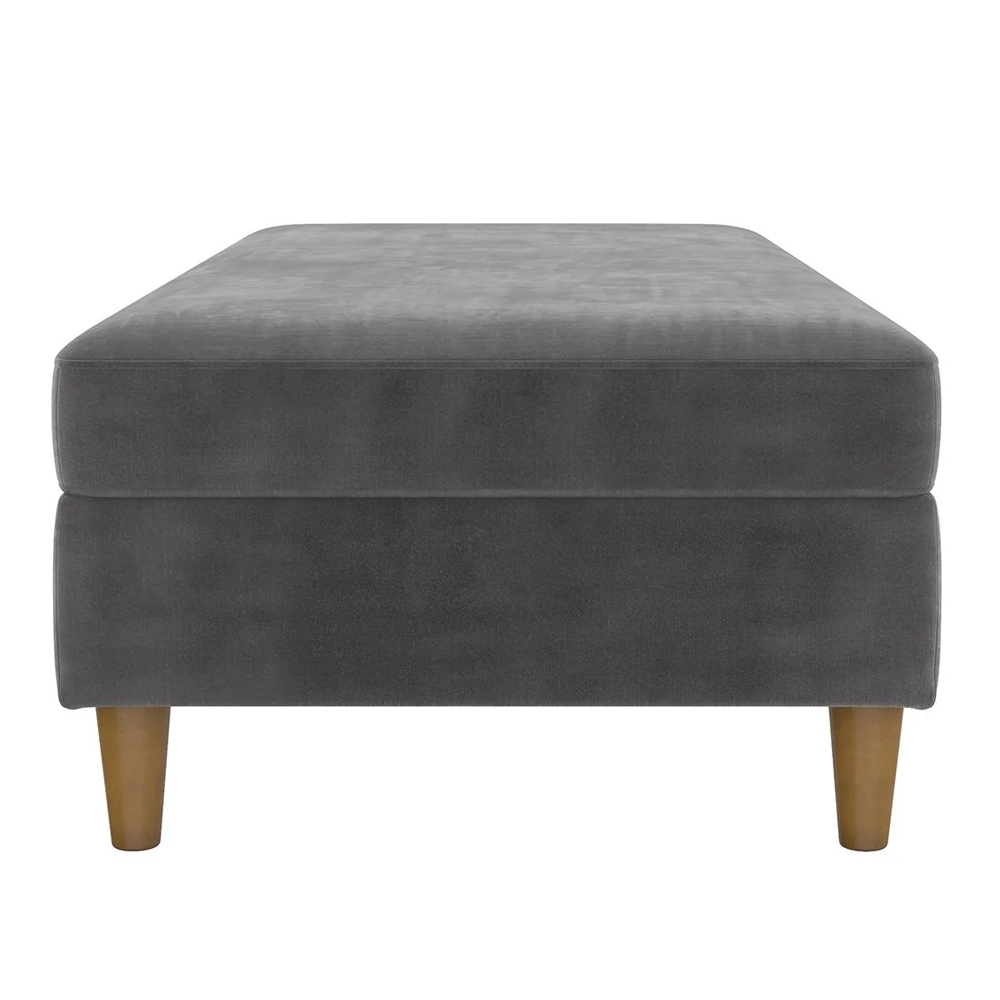 Henley Fabric Ottoman Storage in Grey