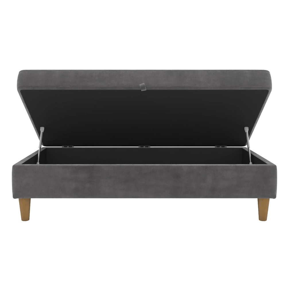 Henley Fabric Ottoman Storage in Grey