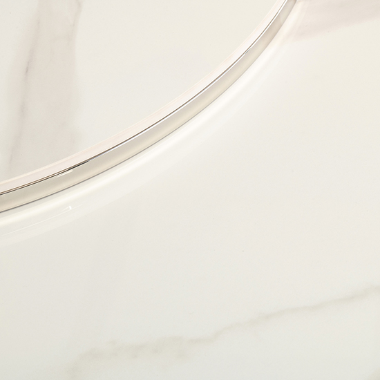 Hennie Round Set Of 2 Marble Coffee Tables In Italy White