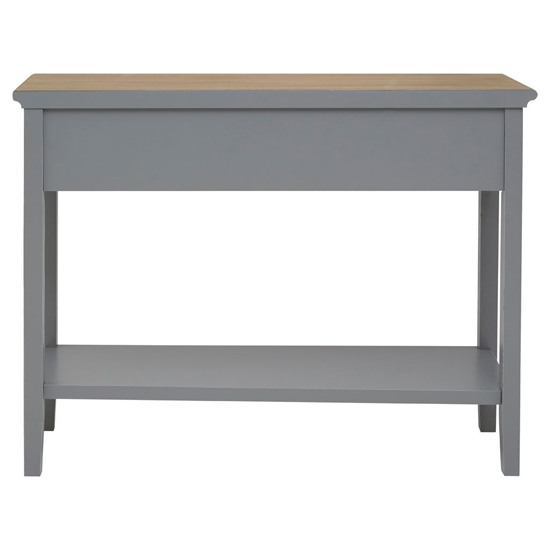 Henova Wooden Console Table In Natural And Antique Grey