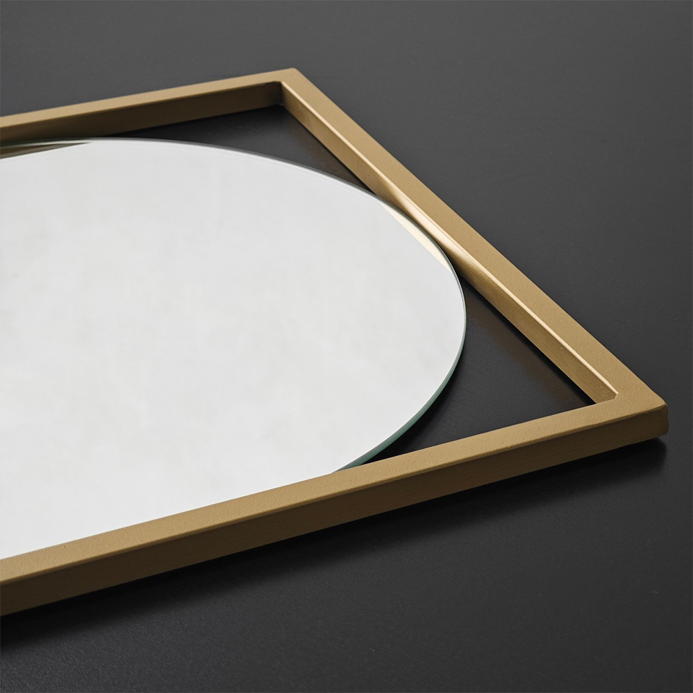 Henri Tall Wall Mirror with Gold Wooden Frame