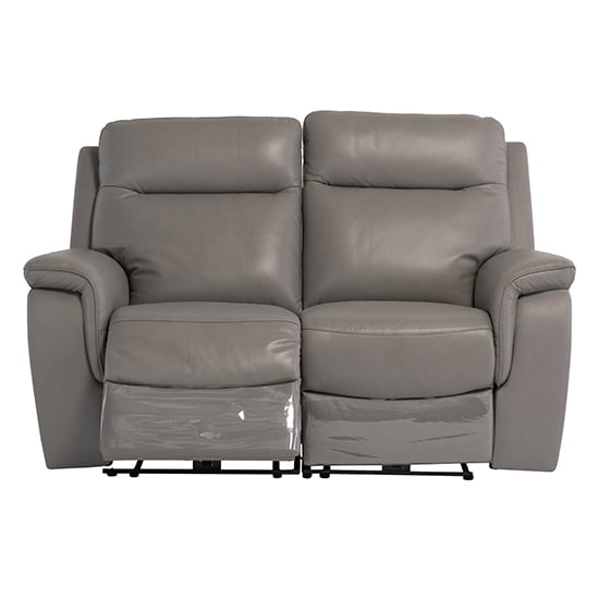 Read more about Henrika faux leather electric recliner 2 seater sofa in grey