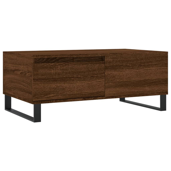 Henry Wooden Coffee Table With 1 Drawer In Brown Oak