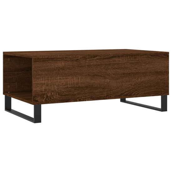 Henry Wooden Coffee Table With 1 Drawer In Brown Oak