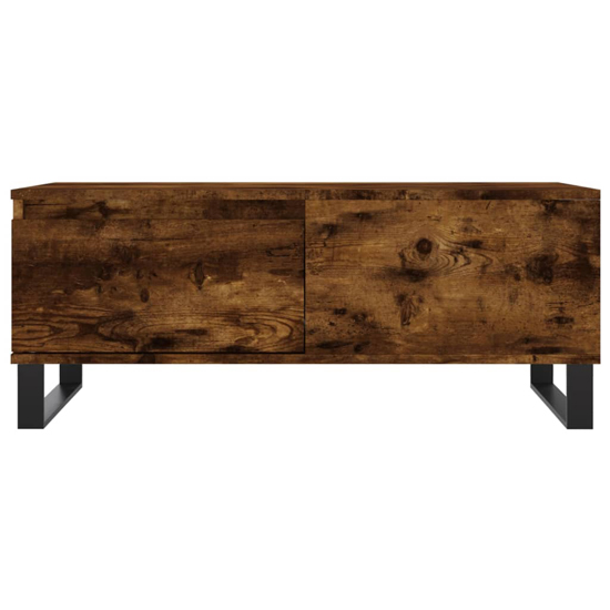 Henry Wooden Coffee Table With 1 Drawer In Smoked Oak