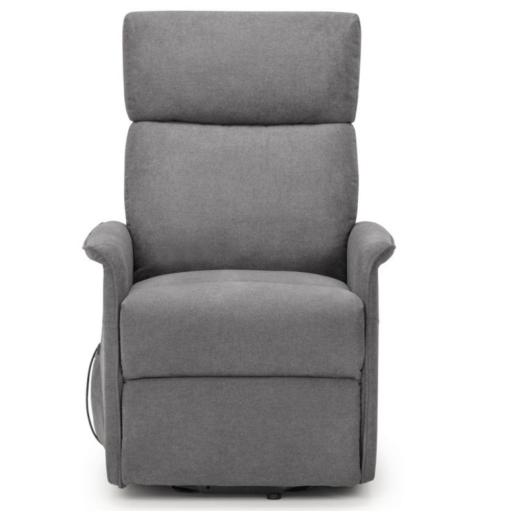 Henry Fabric Recliner Armchair In Charcoal Grey