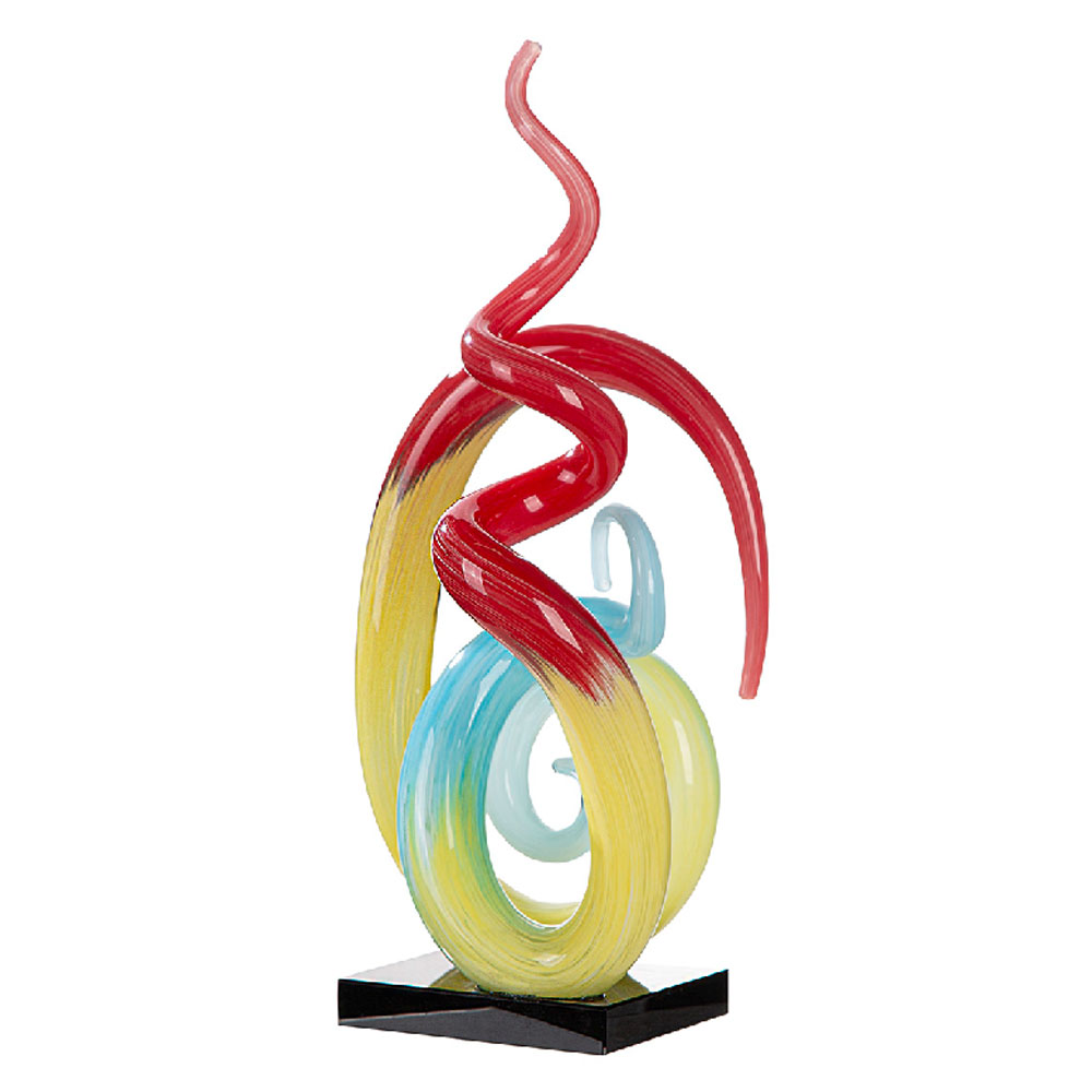 Henviro Swirl Glass Sculpture in Multicoloured