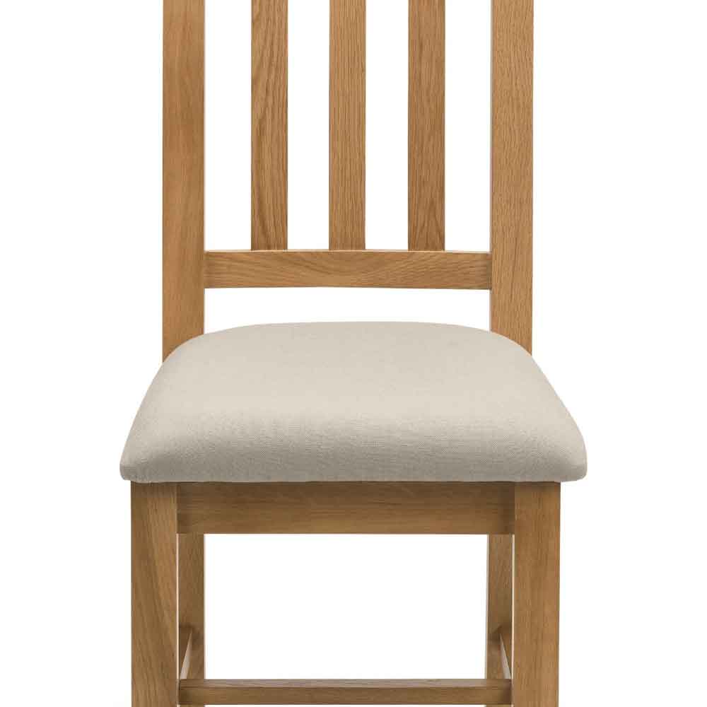 Henvora Oak Wooden Dining Chairs in Pair