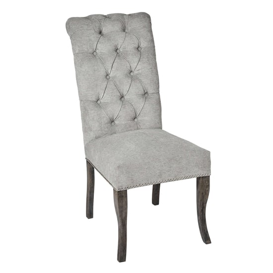 Read more about Hepton ring pull fabric dining chair in grey