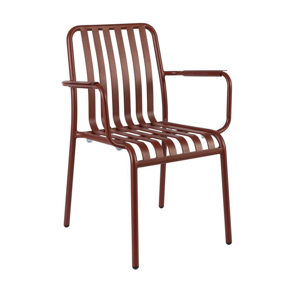 Herano Aluminium Stacking Armchair in Brick Red
