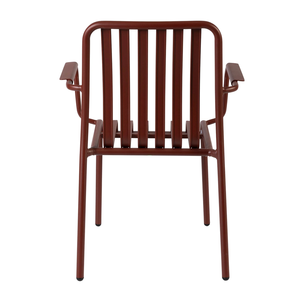 Herano Aluminium Stacking Armchair in Brick Red