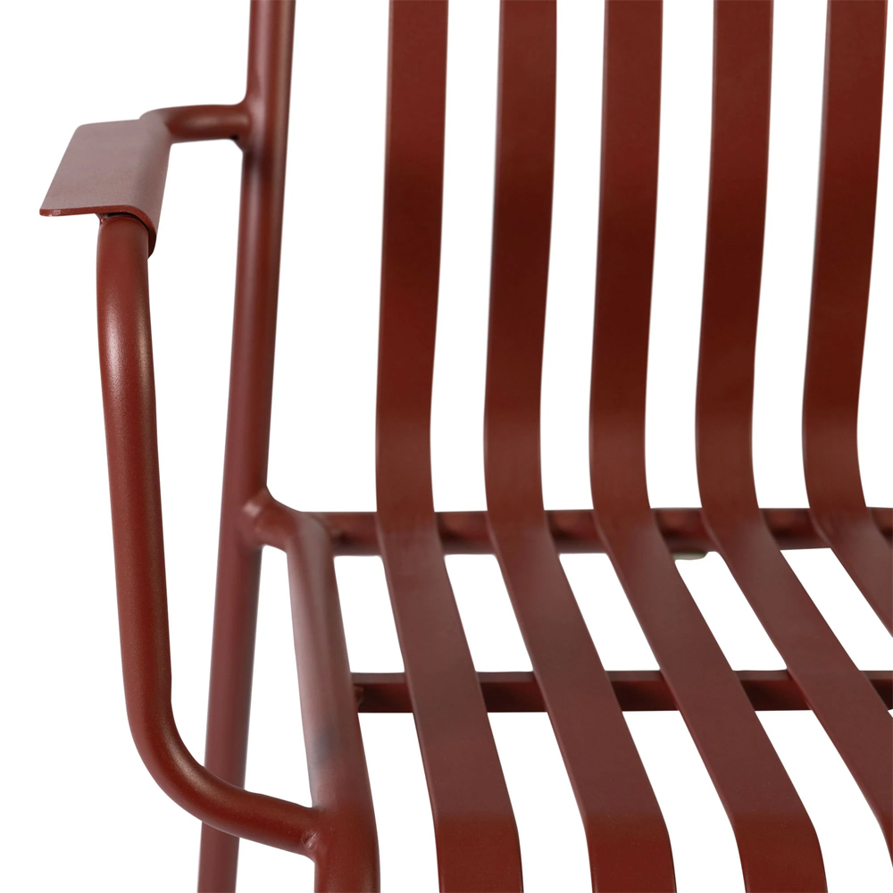 Herano Aluminium Stacking Armchair in Brick Red