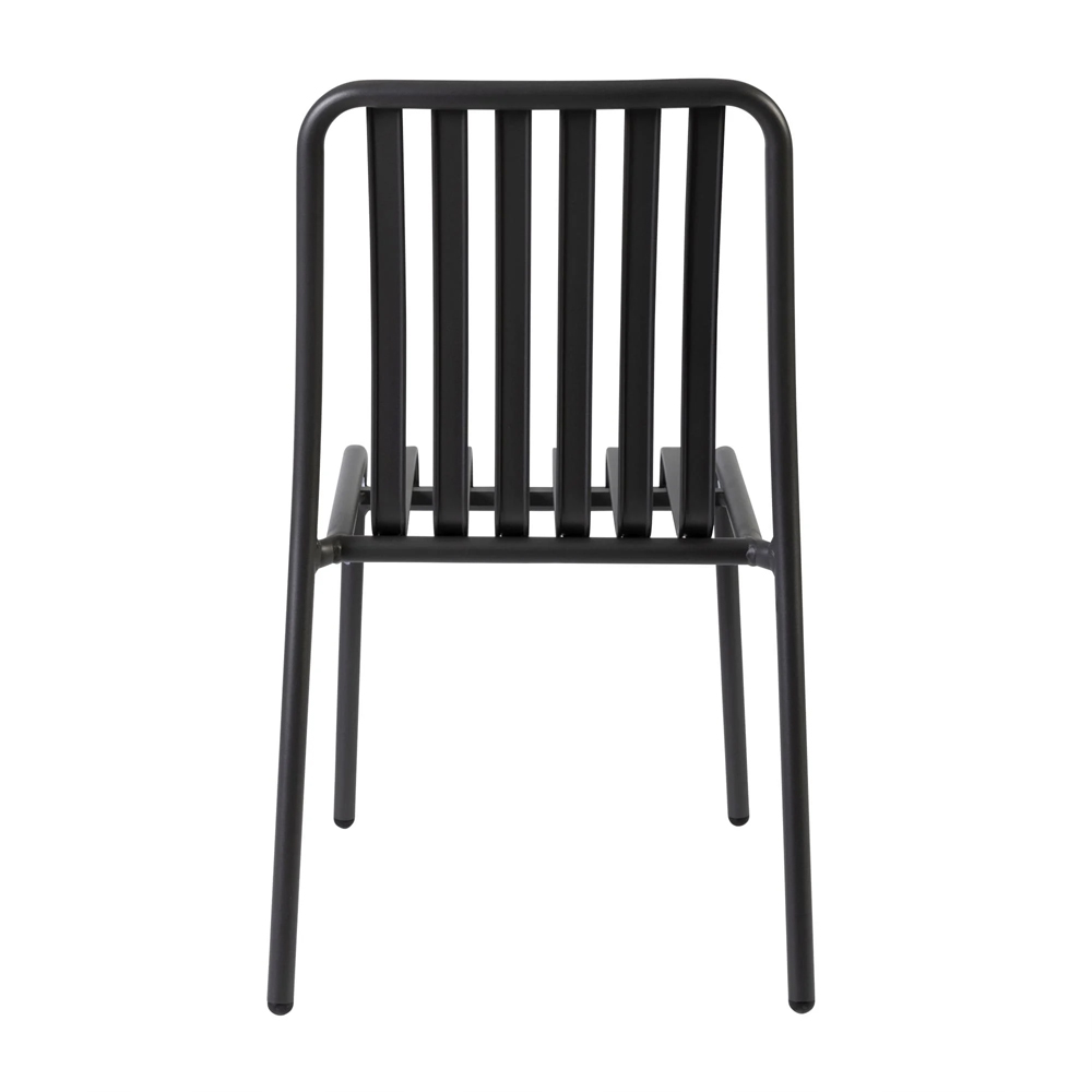 Herano Aluminium Stacking Side Chair in Charcoal Grey