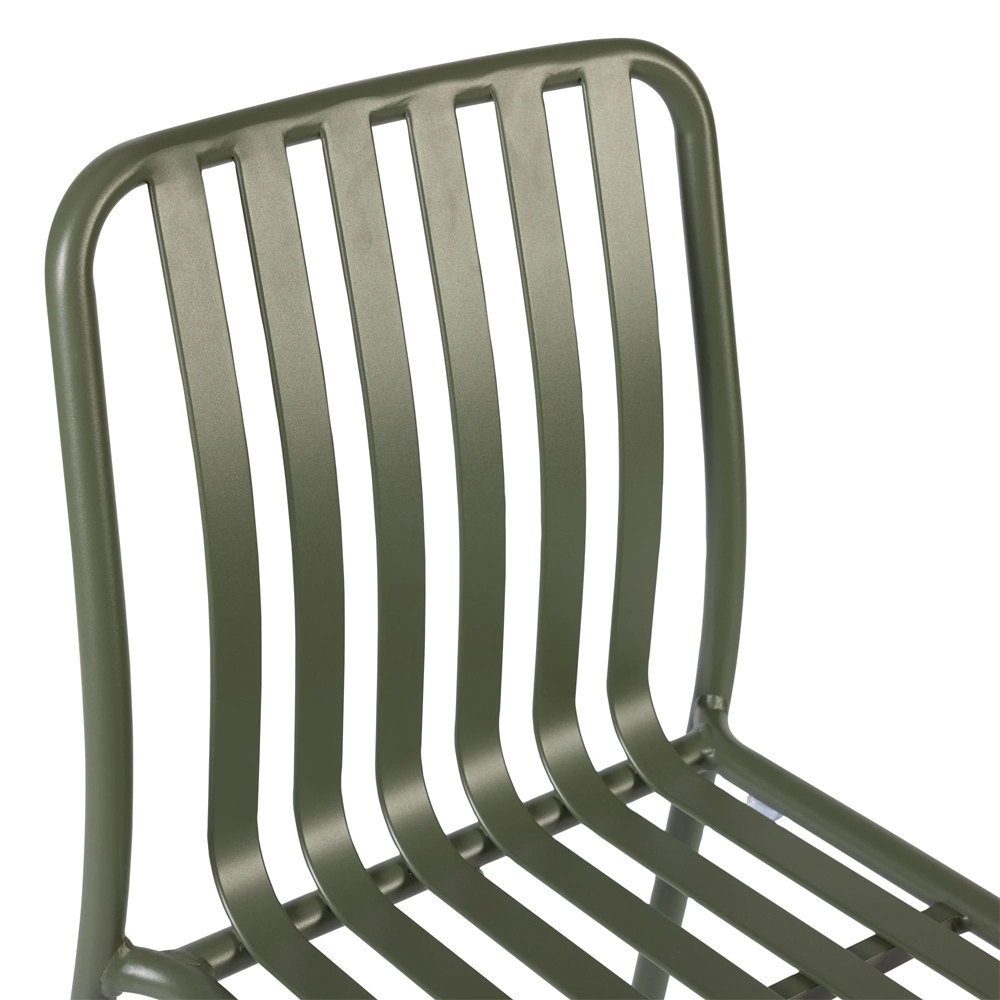 Herano Aluminium Stacking Side Chair in Pine Green
