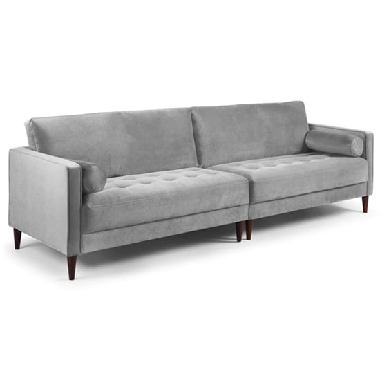Read more about Herbart plush velvet 4 seater sofa in grey