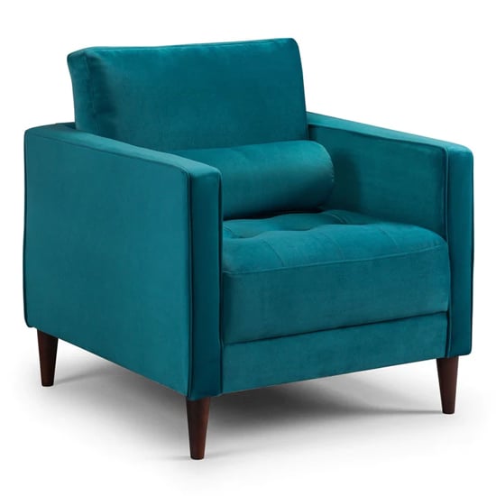 Read more about Herbart plush velvet armchair in teal