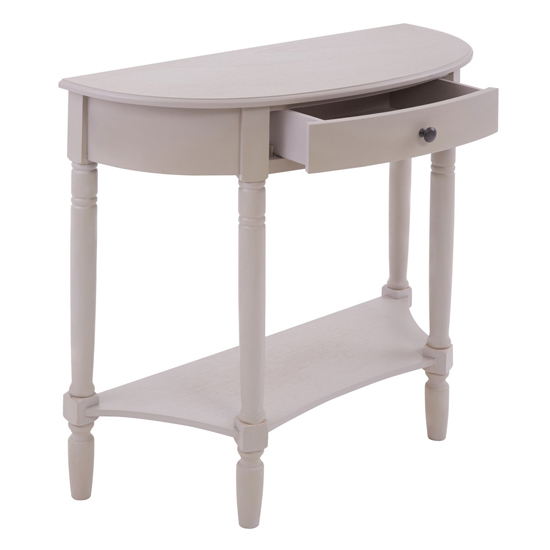 Heritox Half Moon 1 Drawer Console Table In Vintage Grey_3