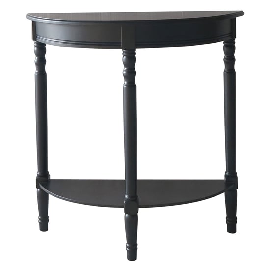 Heritox Half Moon Wooden Console Table In Black Furniture in Fashion