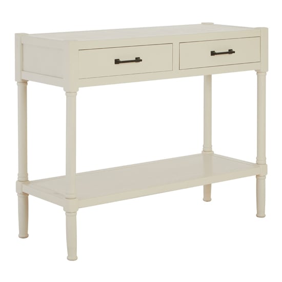 Read more about Heritox wooden 2 drawers console table in vintage grey