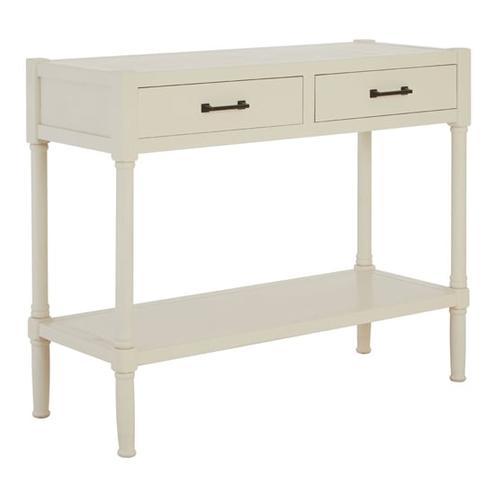 Product photograph of Heritox Wooden 2 Drawers Console Table In Vintage Grey from Furniture in Fashion