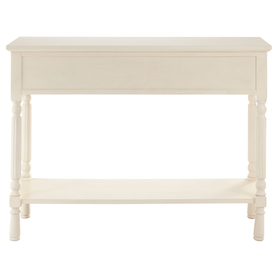 Heritox Wooden 3 Drawers Console Table In Vintage Cream
