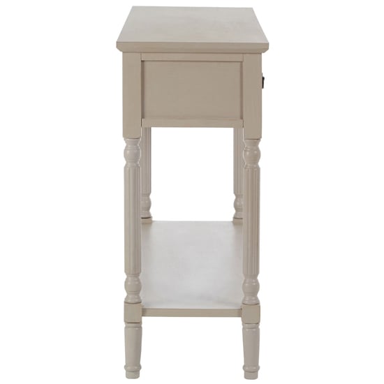 Heritox Wooden 3 Drawers Console Table In Vintage Grey