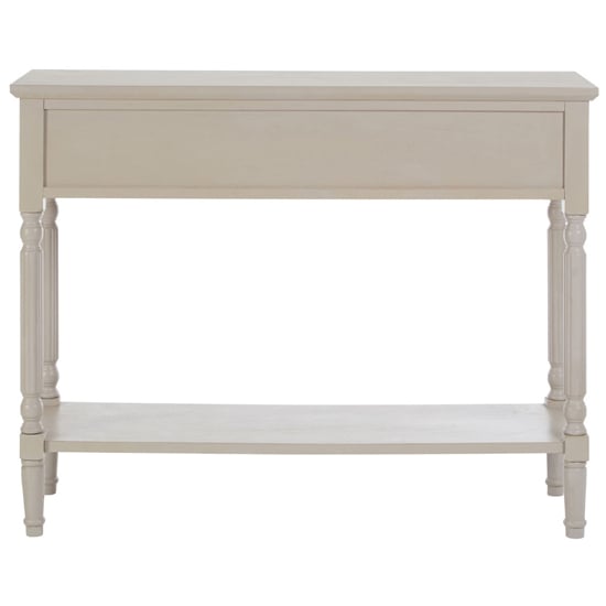 Heritox Wooden 3 Drawers Console Table In Vintage Grey