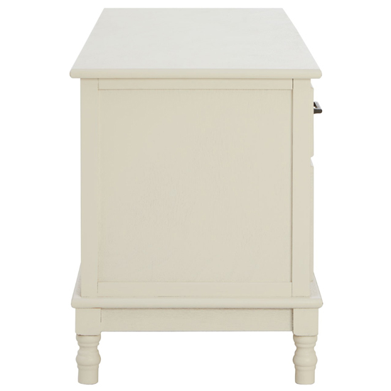Heritox Wooden 3 Drawers TV Stand In Pearl White