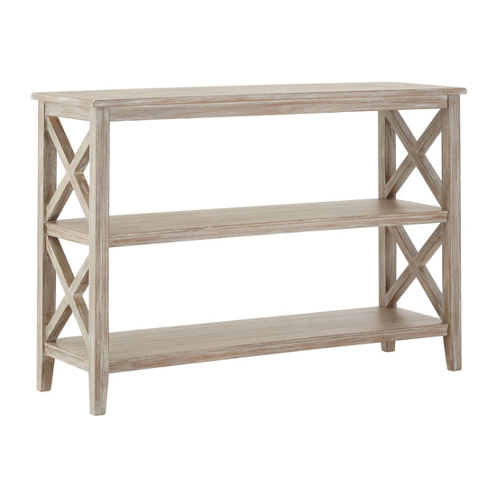 Heritox Wooden Bookcase With 3 Shelves In Weathered Natural